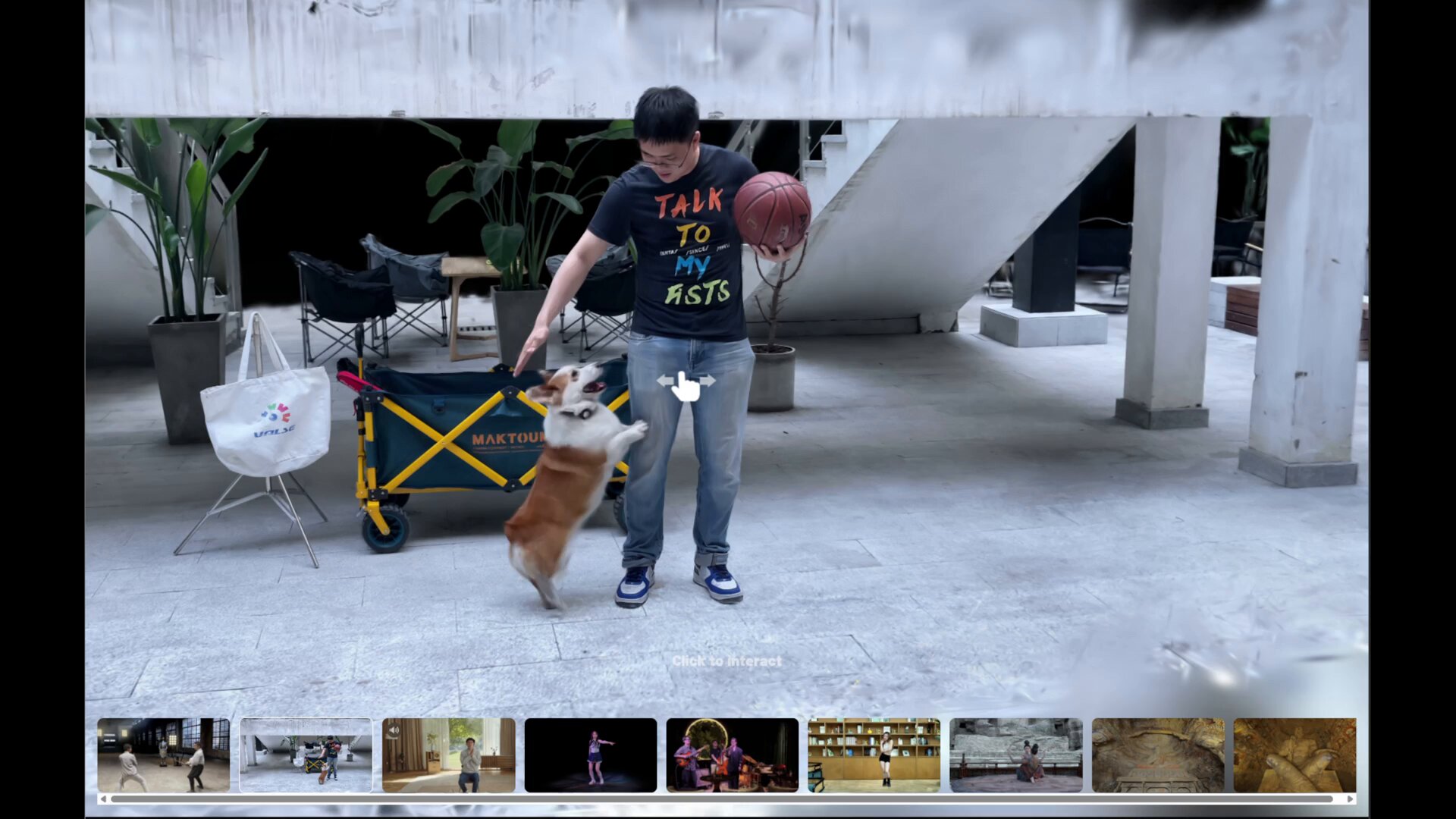 4D Gaussian Splattings Enable Interactive Video Perspective Control