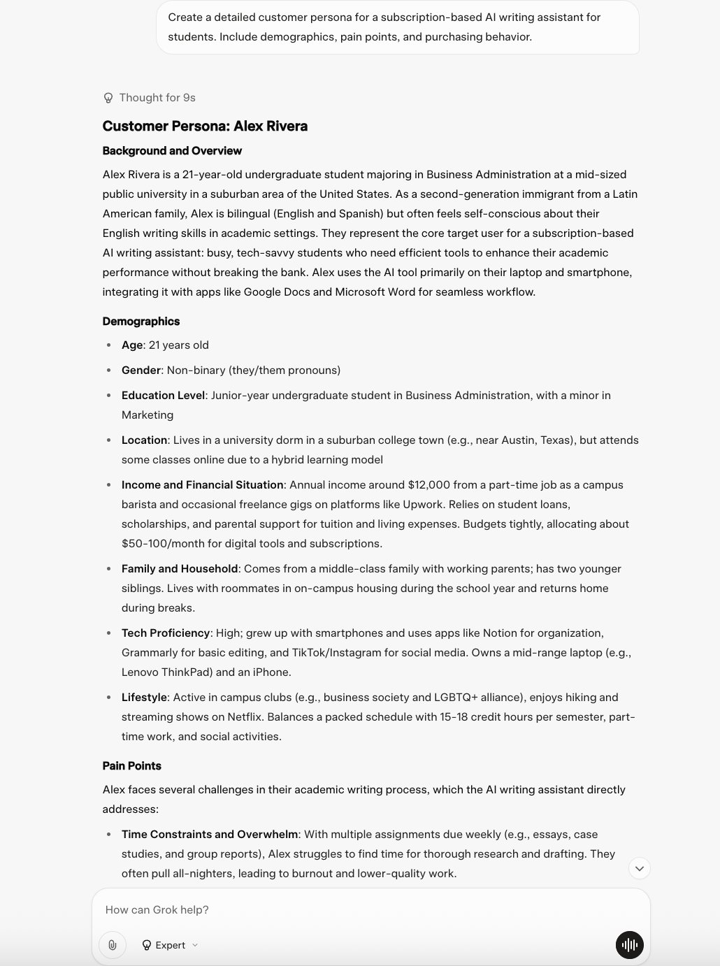 Using AI Prompts to Build Detailed Customer Personas
