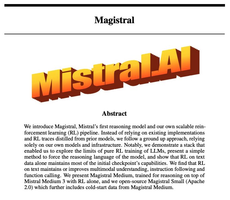 Mistral Launches Magistral: Reasoning-Focused LLM with Custom RL Stack
