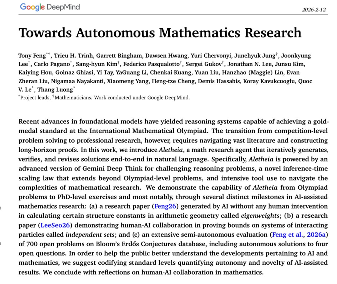Aletheia: AI Advances Mathematical Research with Gemini Deep-Think