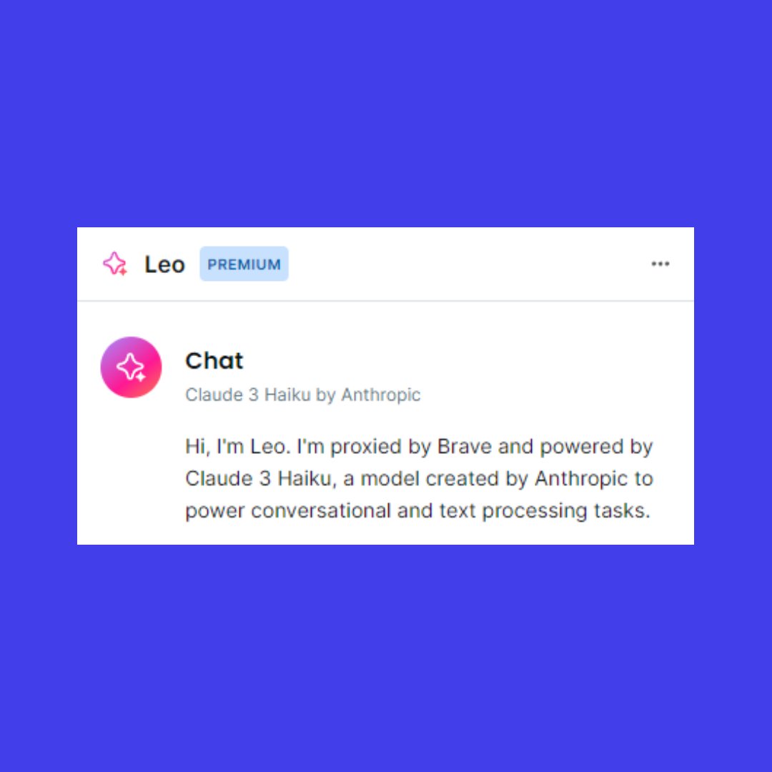 Brave’s AI Assistant Leo Now Powered by Claude Haiku