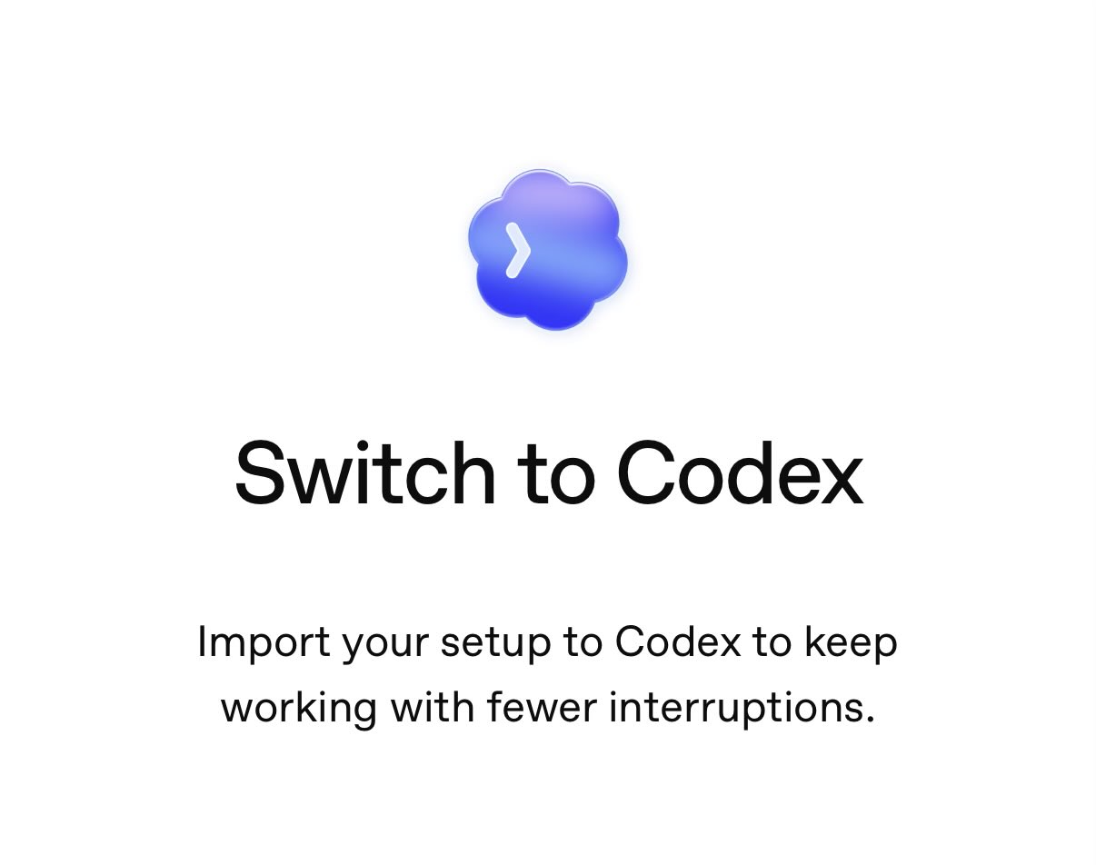 Codex now helps migrate from other agents