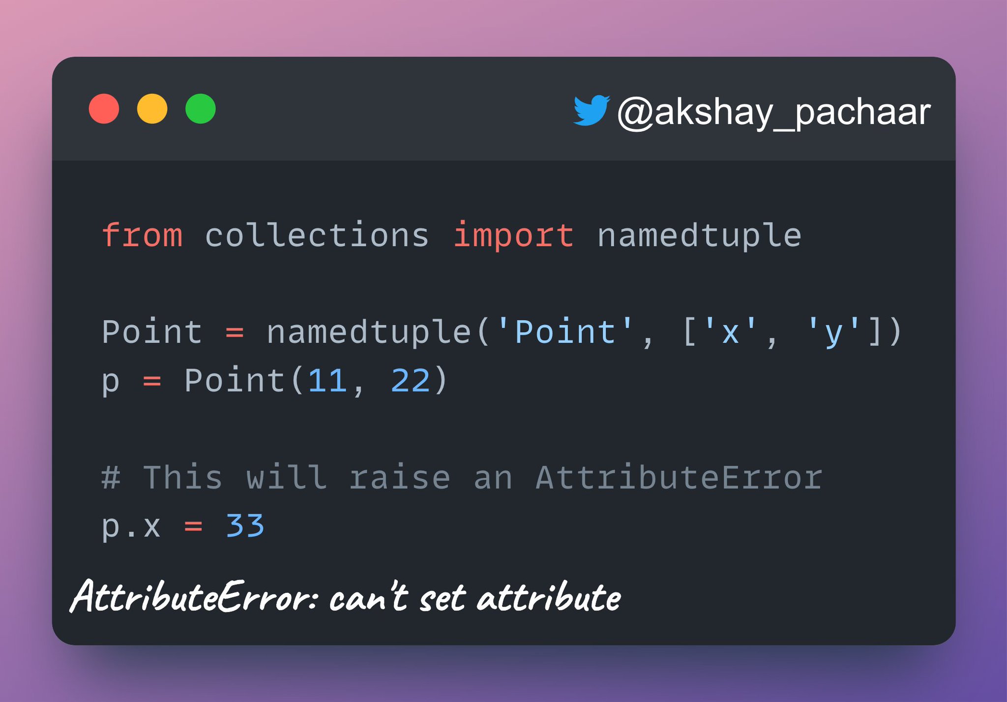 Namedtuples Immutability: Understanding Python Data Structures