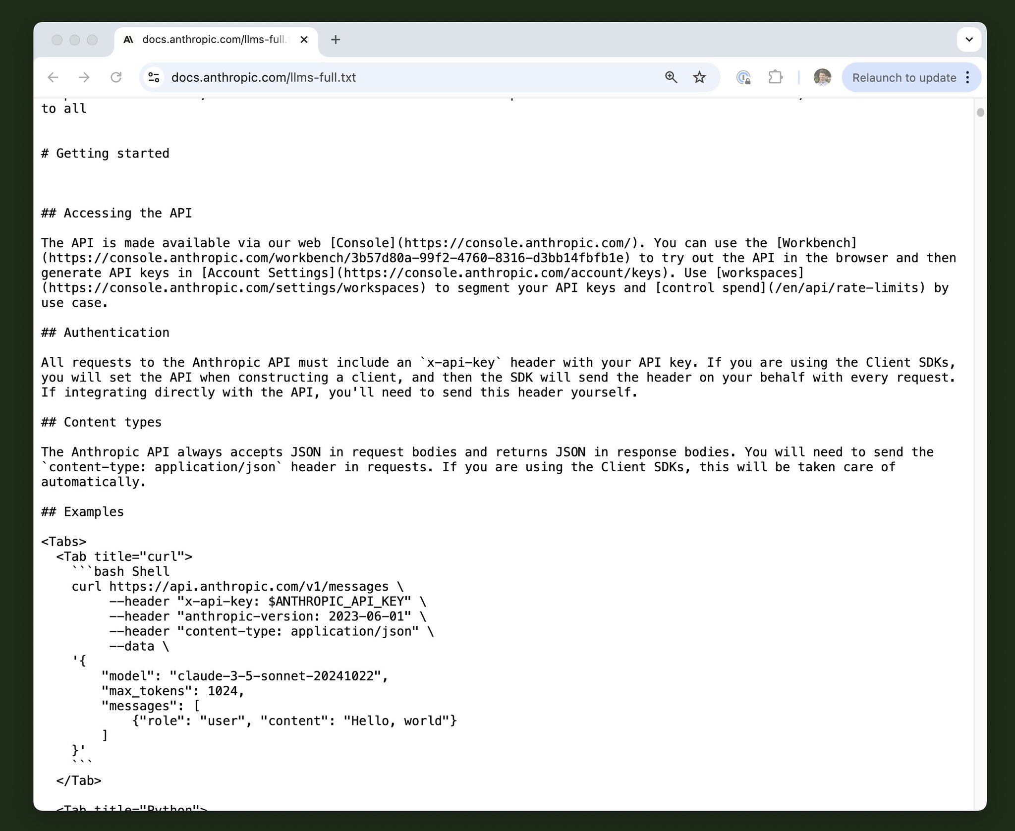 Anthropic Docs Now Available as Single Plain Text File for LLMs