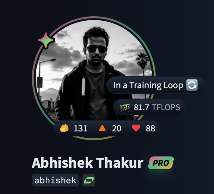 Abhi1thakur obtient un badge d’organisation sur Hugging Face
