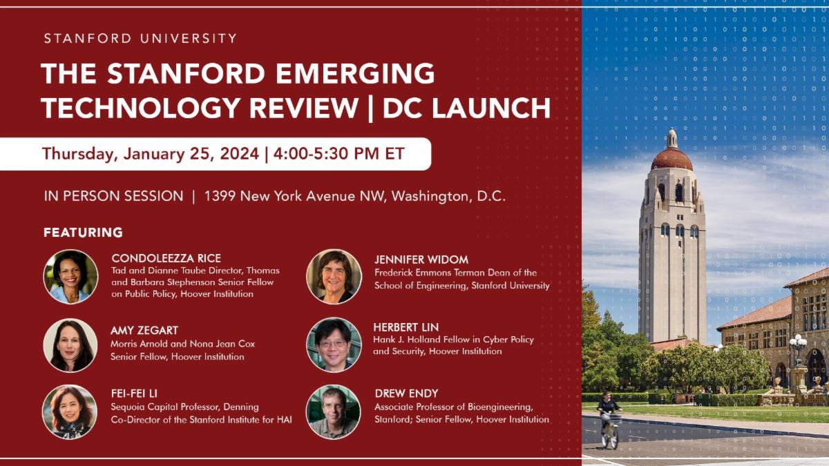 Stanford Emerging Technology Review DC Launch Event