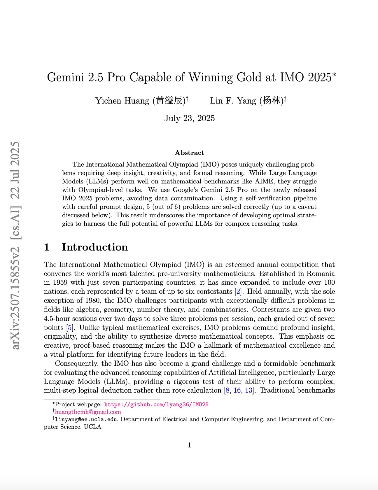 Gemini 2.5 Pro Achieves Gold-Winning IMO Performance