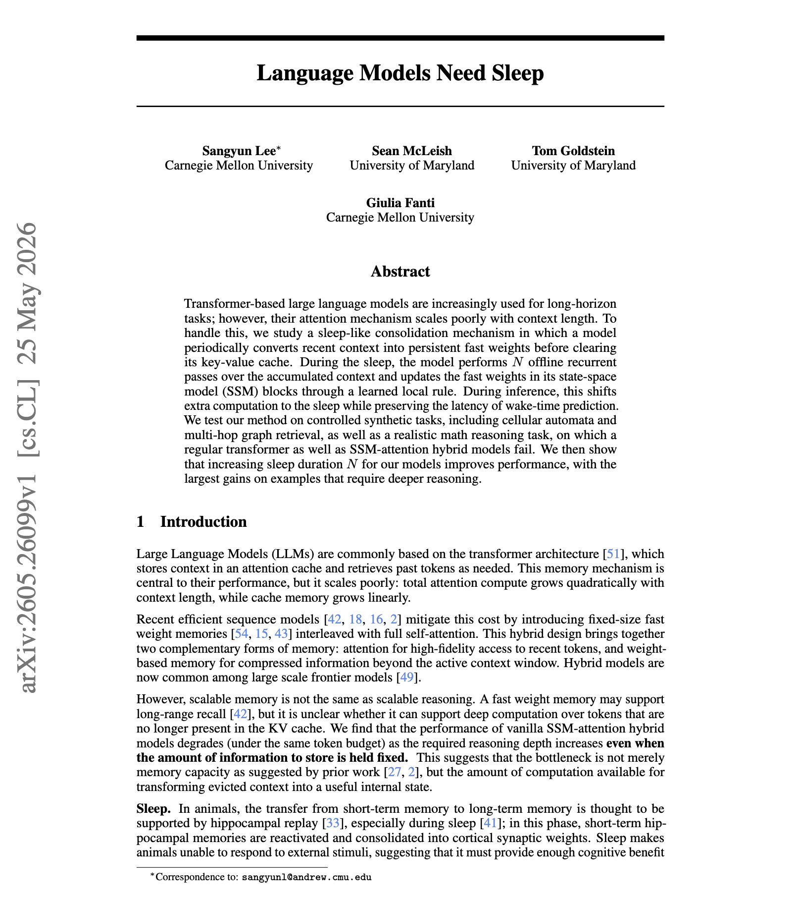 Long-Horizon Agents: Attention Scaling and Sleep Mechanisms