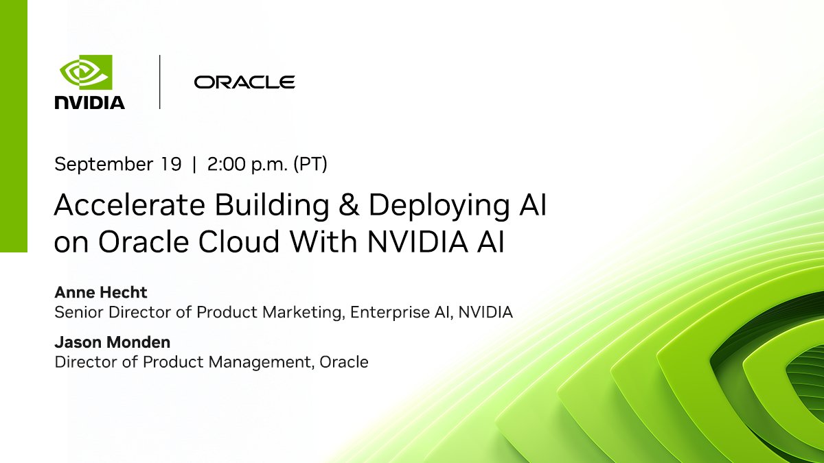 NVIDIA AI on Oracle Cloud Accelerates Data Science Pipelines