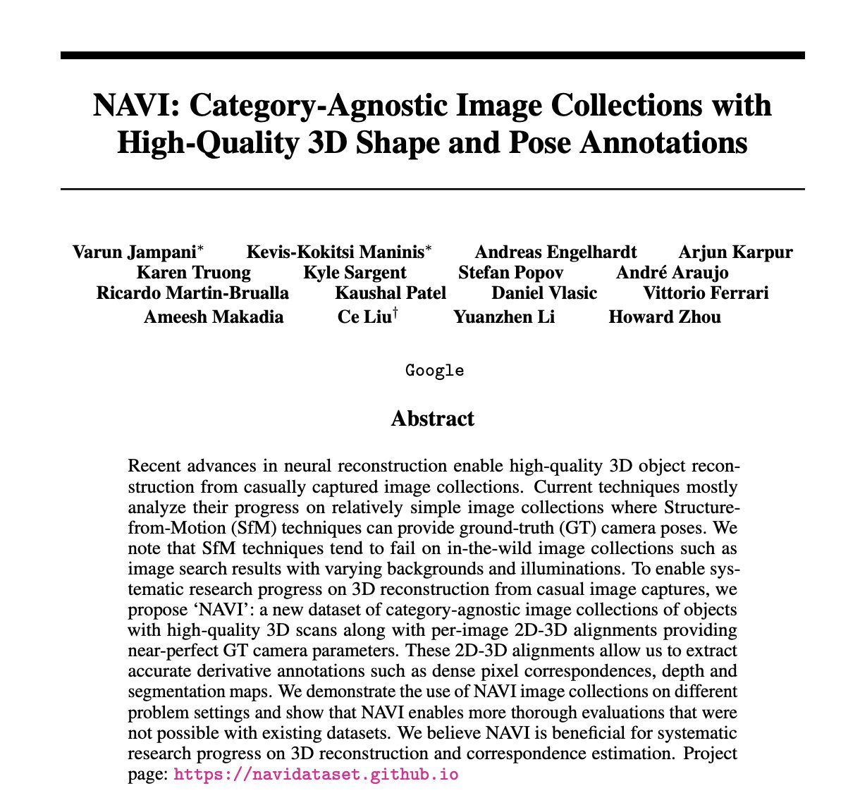 NAVI: High-Quality 3D Shape and Pose Annotations for Images