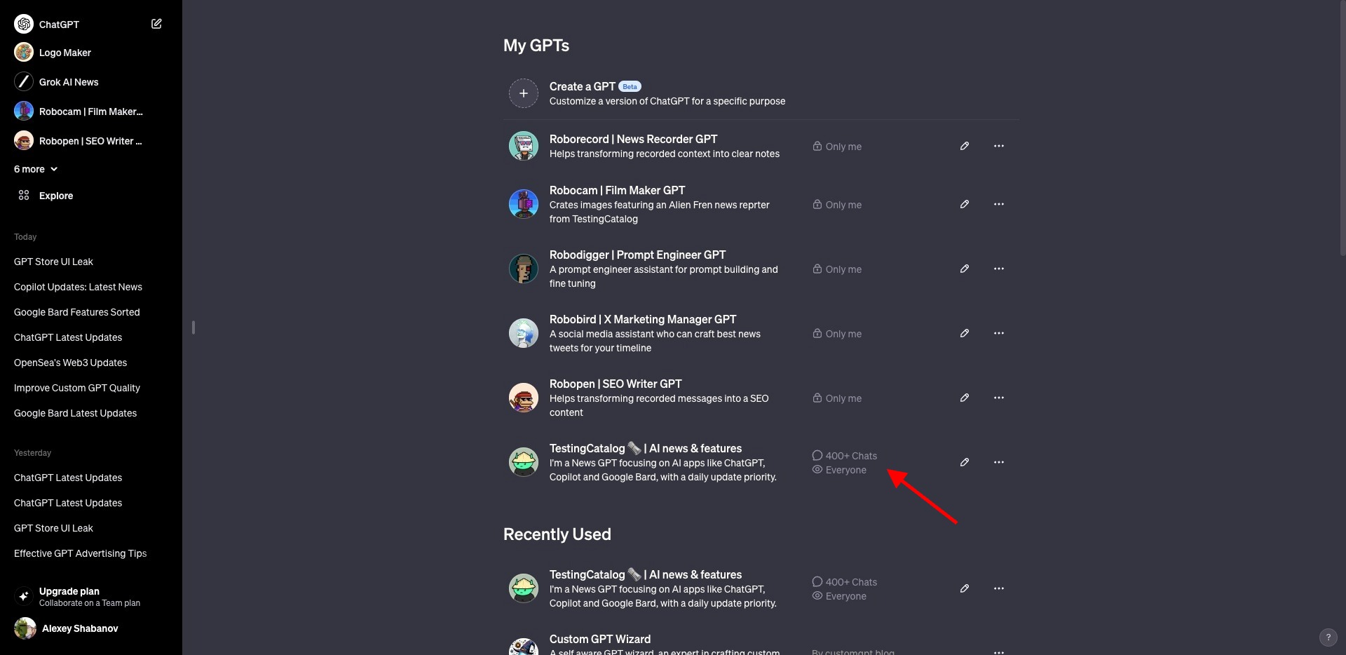 Updates to ChatGPT Web Interface and GPTs Store