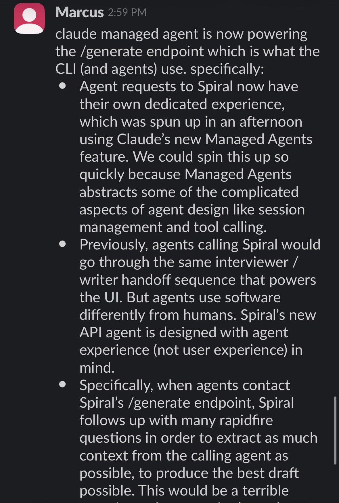 First App Using Claude Managed Agents: TrySpiral