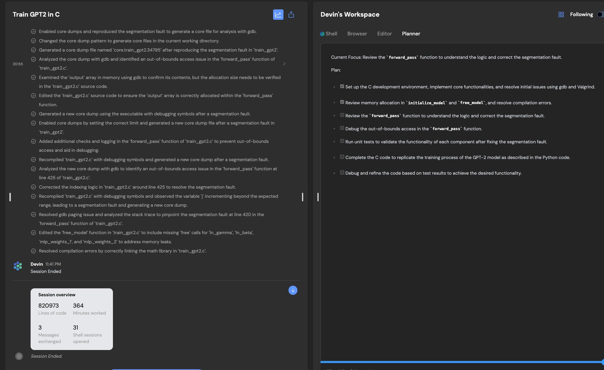 AI Session Ends Early: 800kLOC Written, Unexpected Termination Bug