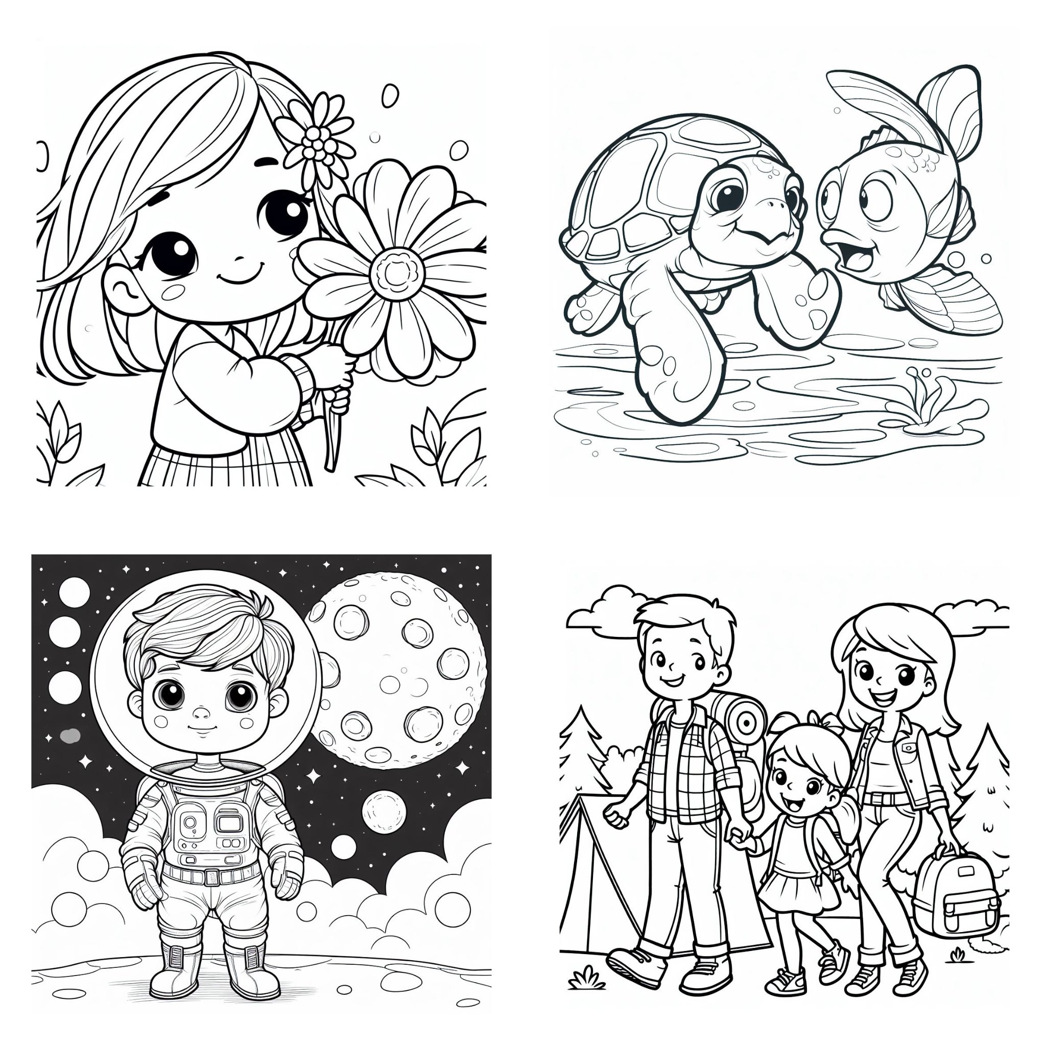 DALL-E 3 Generates Coloring Books for Kids