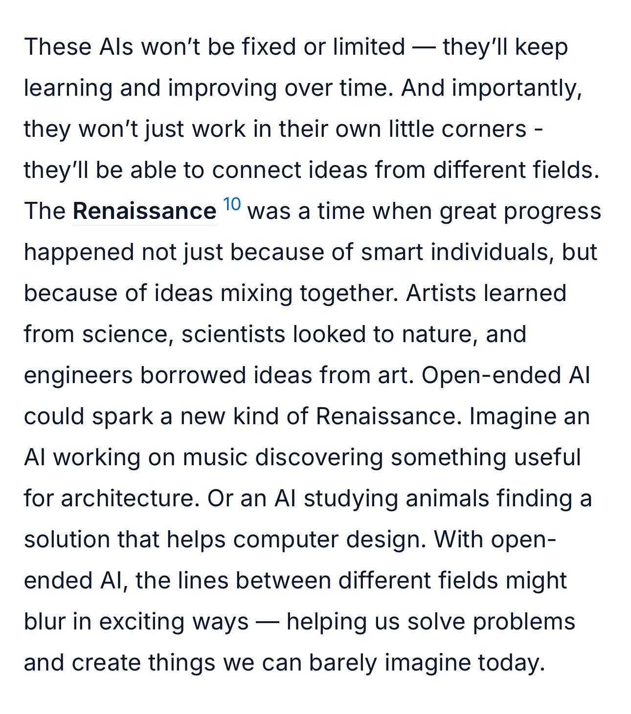 The Future of AI: Embracing Open-Endedness for Creative Intelligence