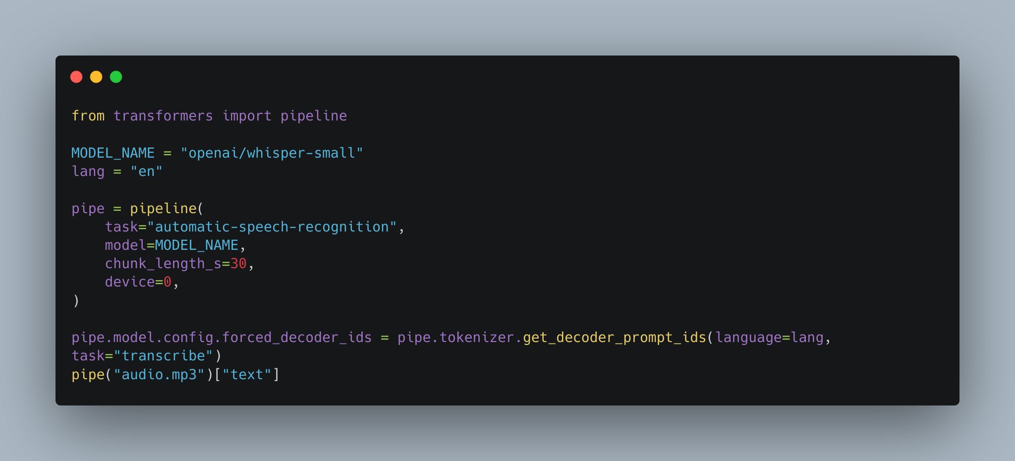Whisper Model Long Transcription Using Transformers Pipeline