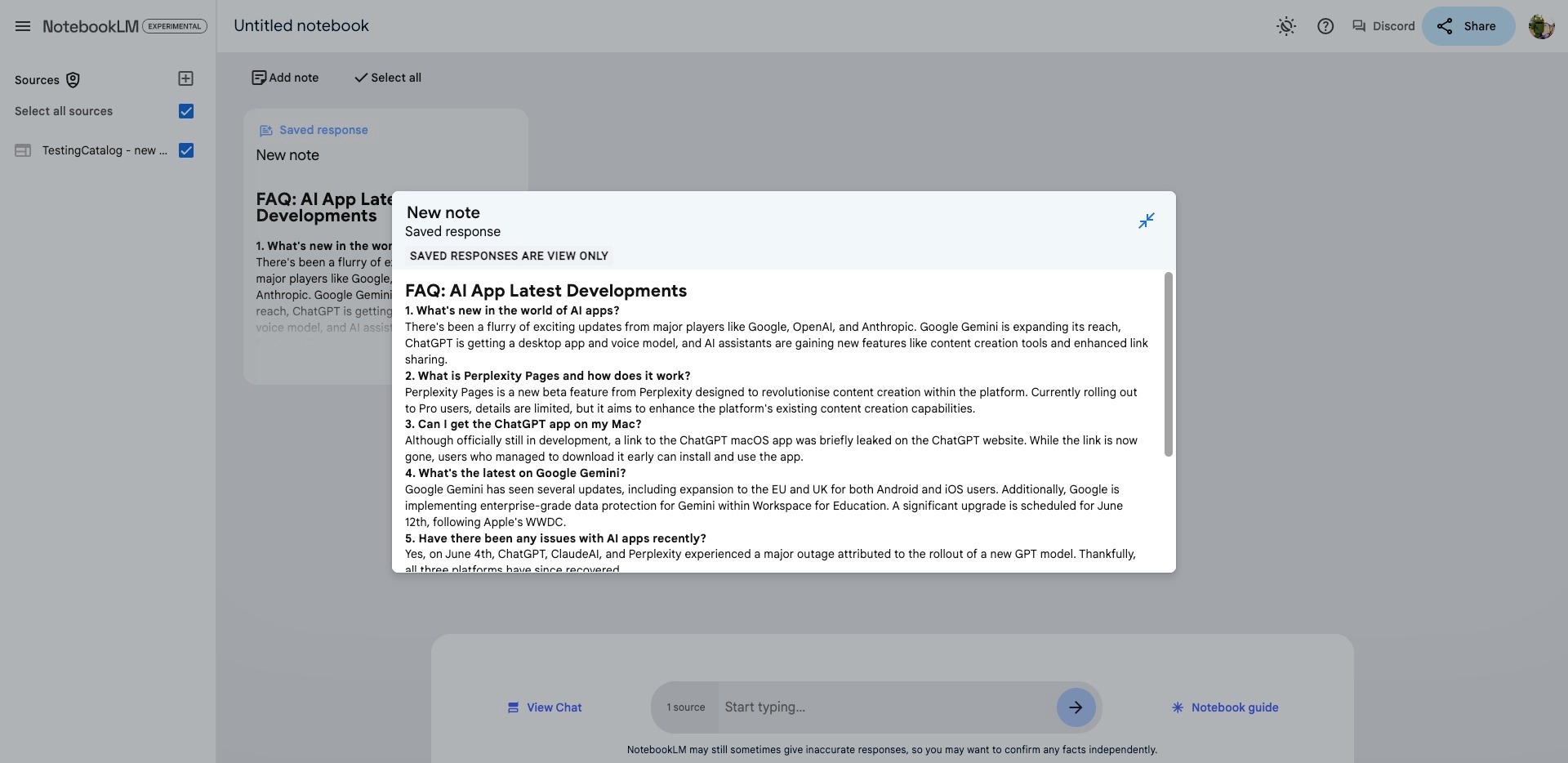 Using LLM context windows for automated Q&A generation