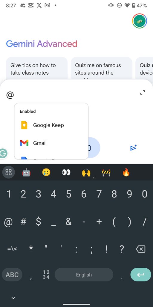 Accessing hidden AI prompt extensions for Google Keep and Tasks