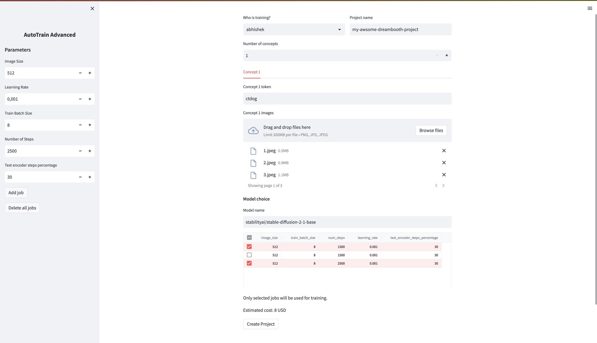 AutoTrain Dreambooth: Custom Parameters for Stable Diffusion Training