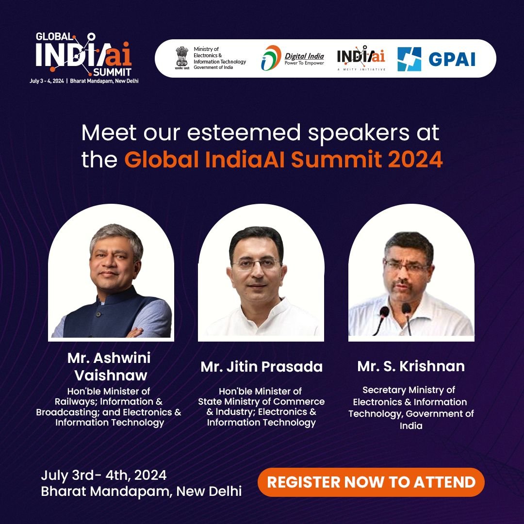 Ministry Leaders Join Global IndiaAI Summit 2024