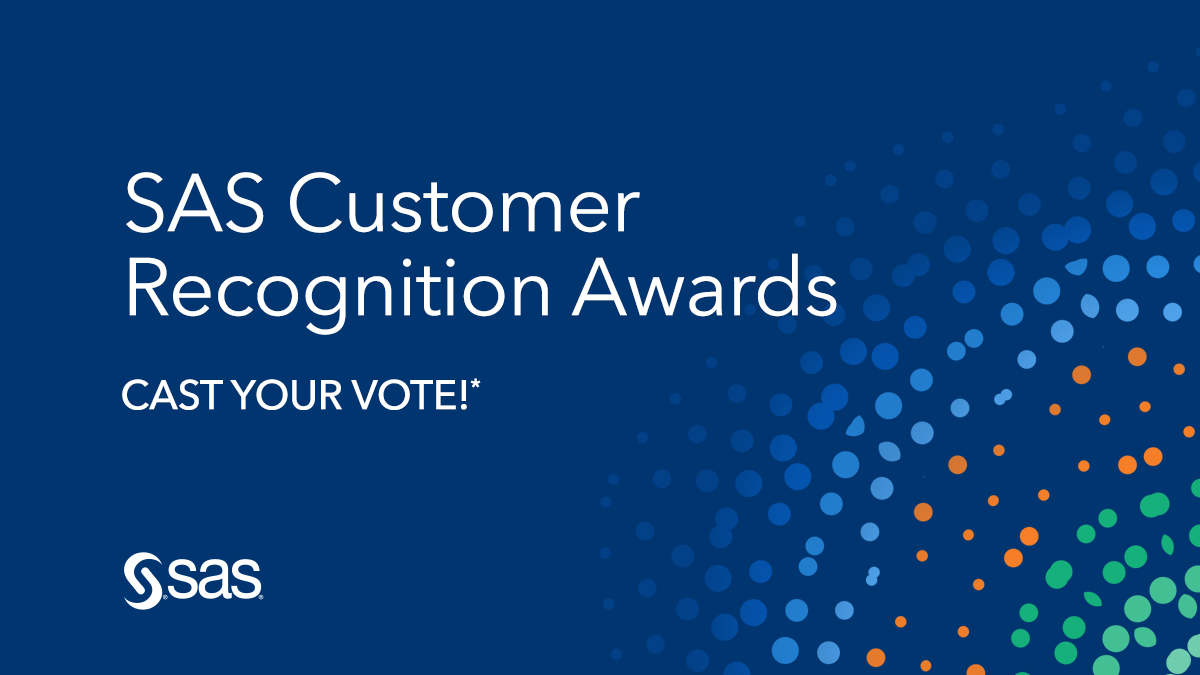 SAS Customer Recognition Awards voting now open until June