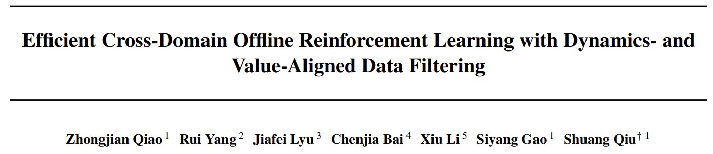 Efficient Cross-Domain Offline Reinforcement Learning with Data Filtering