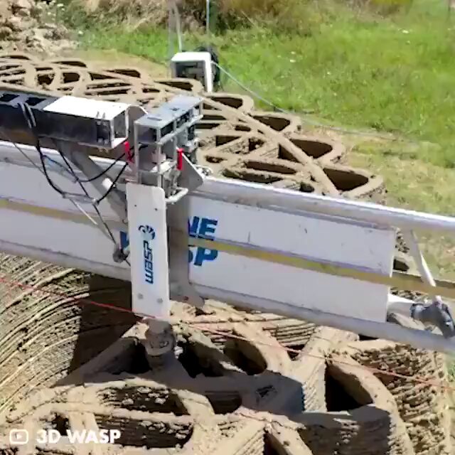 3D Printing Machine Constructs House Using Local Earth in Italy