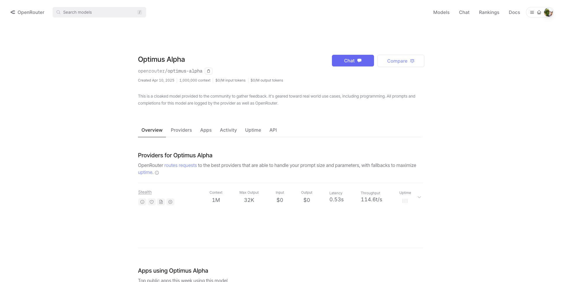 New stealth AI model Optimus Alpha surfaces on OpenRouter