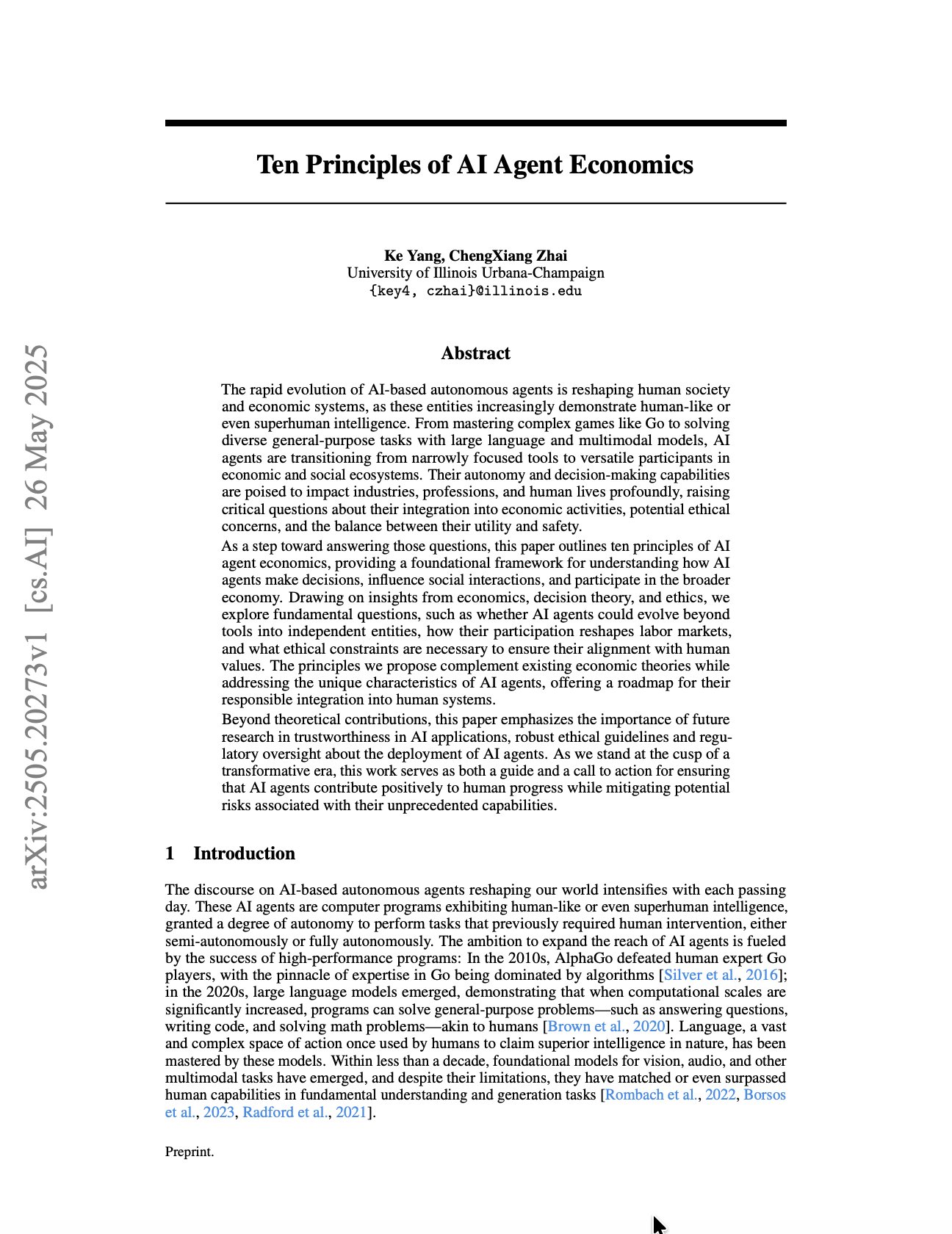 Ten Principles of AI Agent Economics