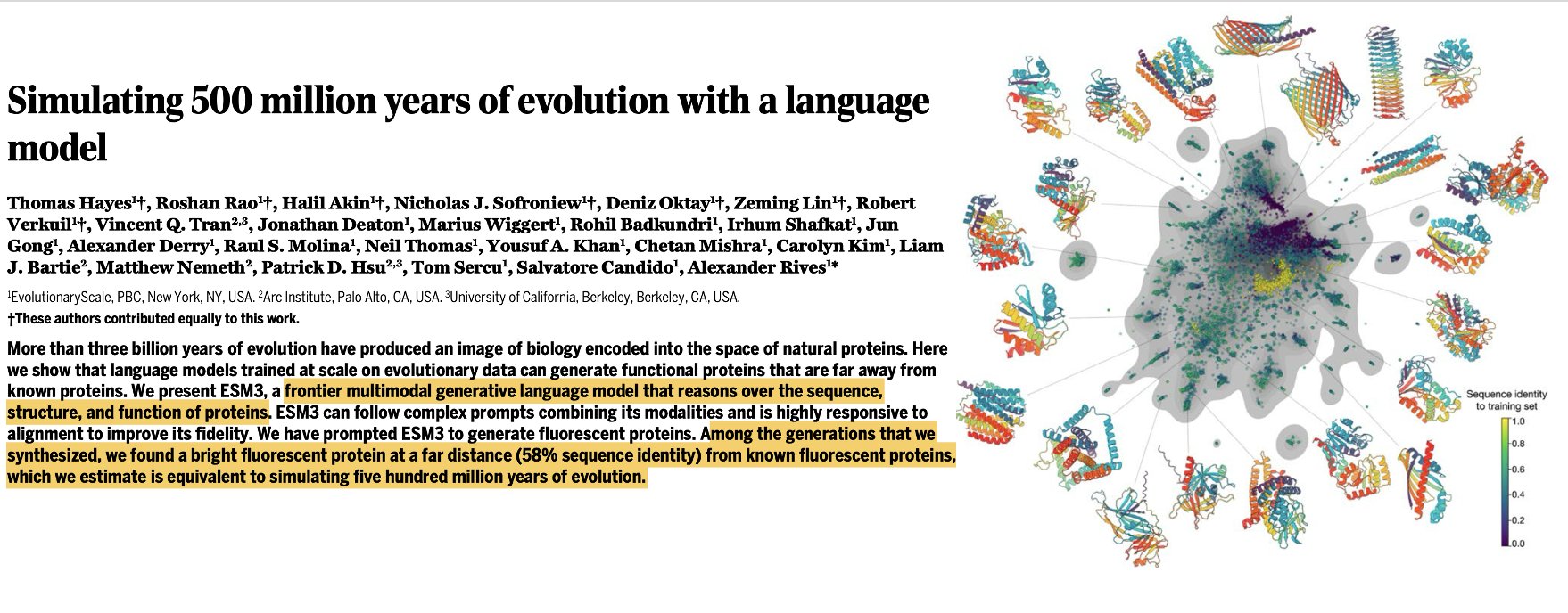 Large Language Model Generates Protein Equivalent to 500 Million Years Evolution