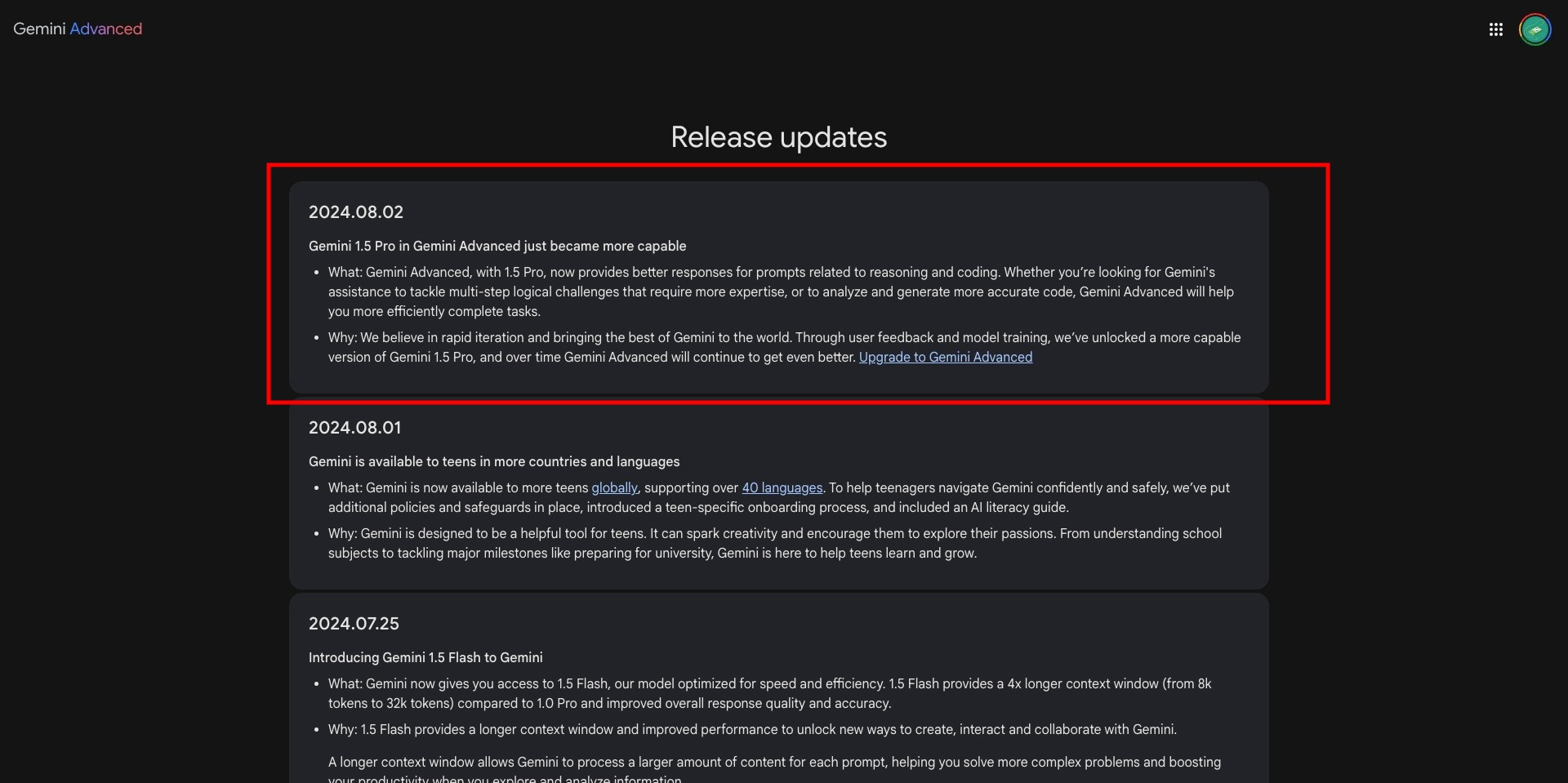 Google Gemini model update improves coding and logical reasoning capabilities