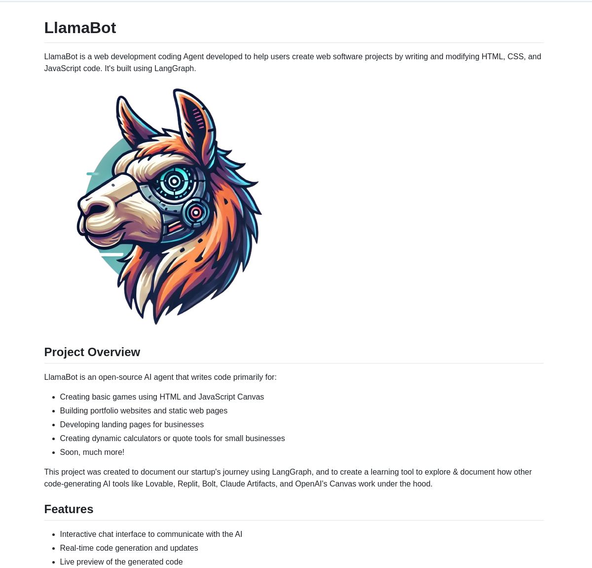 LlamaBot: AI Web Development Assistant with Live Preview