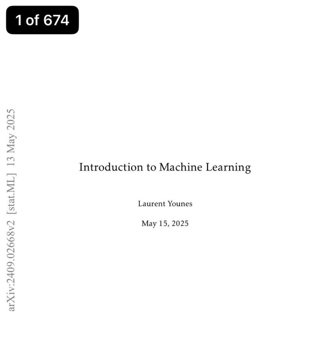 Comprehensive Introduction to Machine Learning Textbook Released