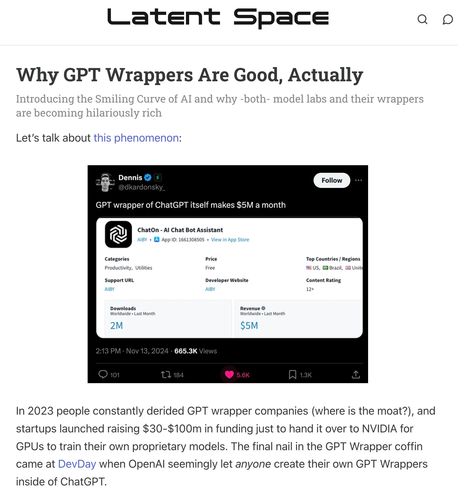 Why GPT Wrappers Are Good, Actually