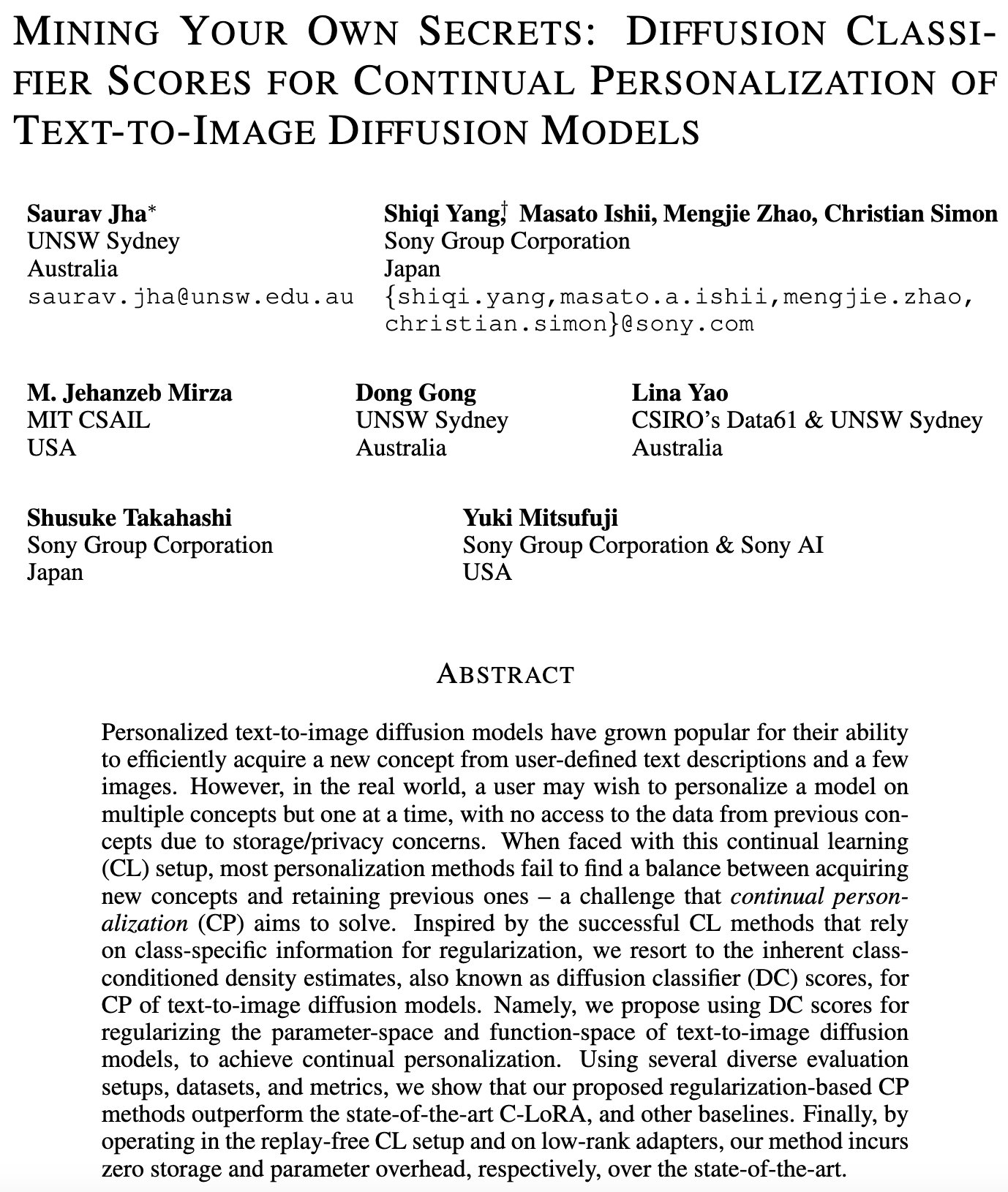 Diffusion Classifier Scores for Personalized Text-to-Image Models