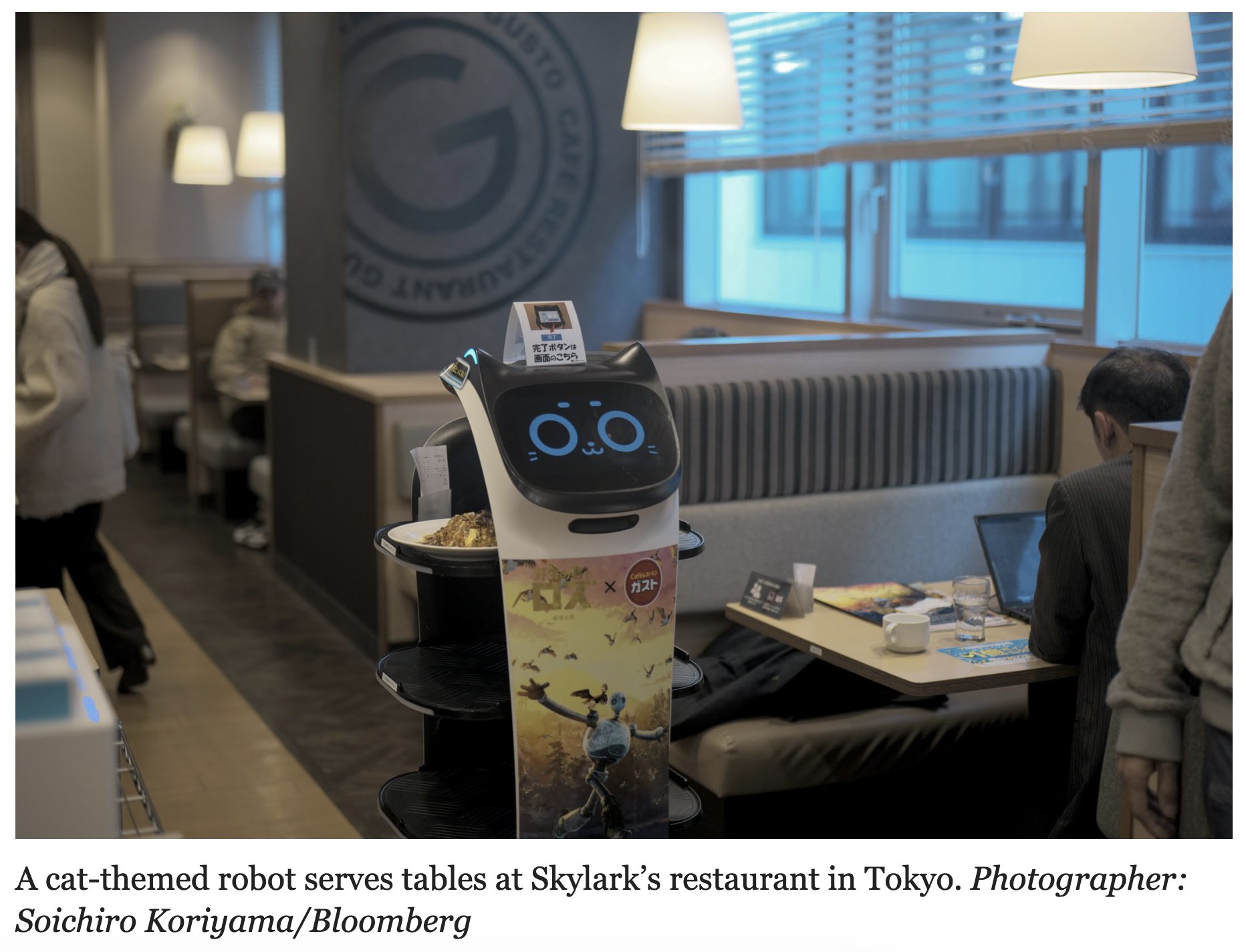 Cat-Eared Robots Revolutionize Japan’s Restaurant Service Industry