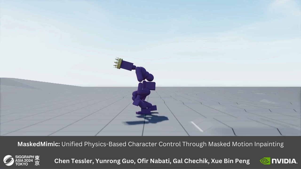 Nvidia MaskedMimic: Unified Physics-Based Character Control