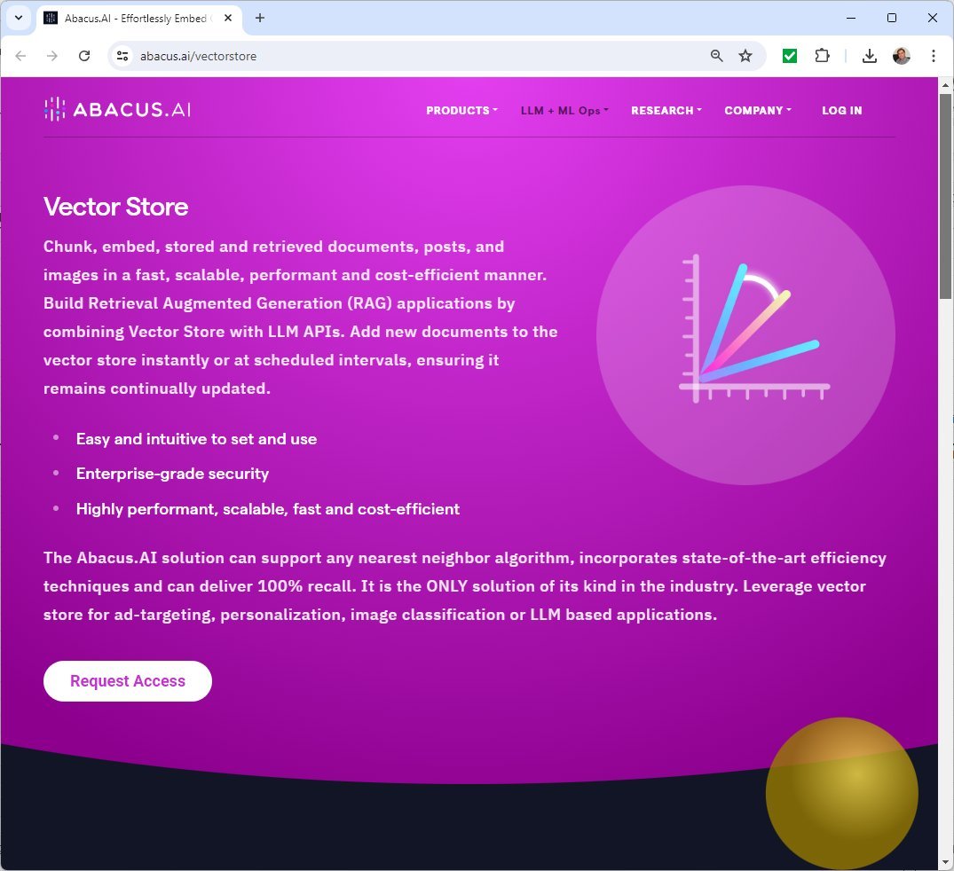 Vector Store and Matching Engine for Fast Similarity Search in Milliseconds