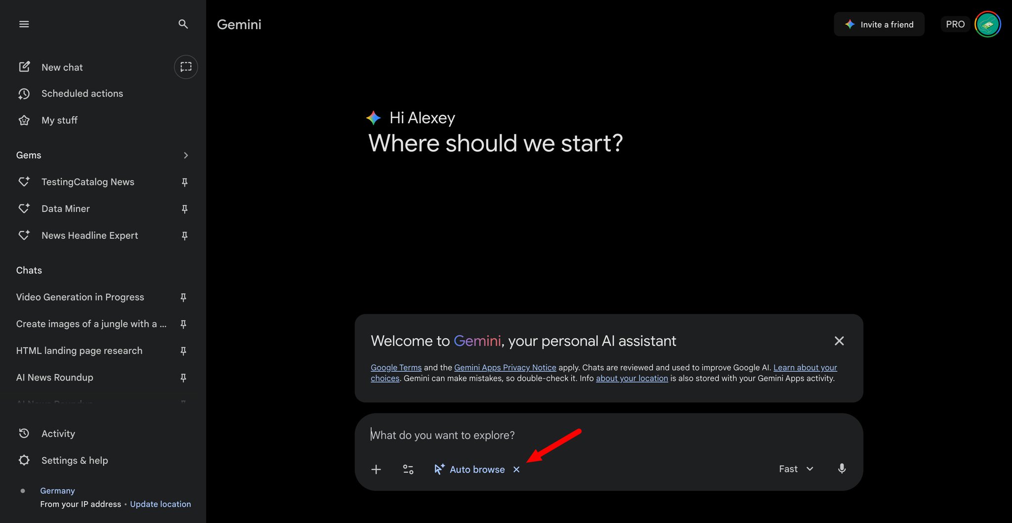 Google’s Auto Browse for Gemini
