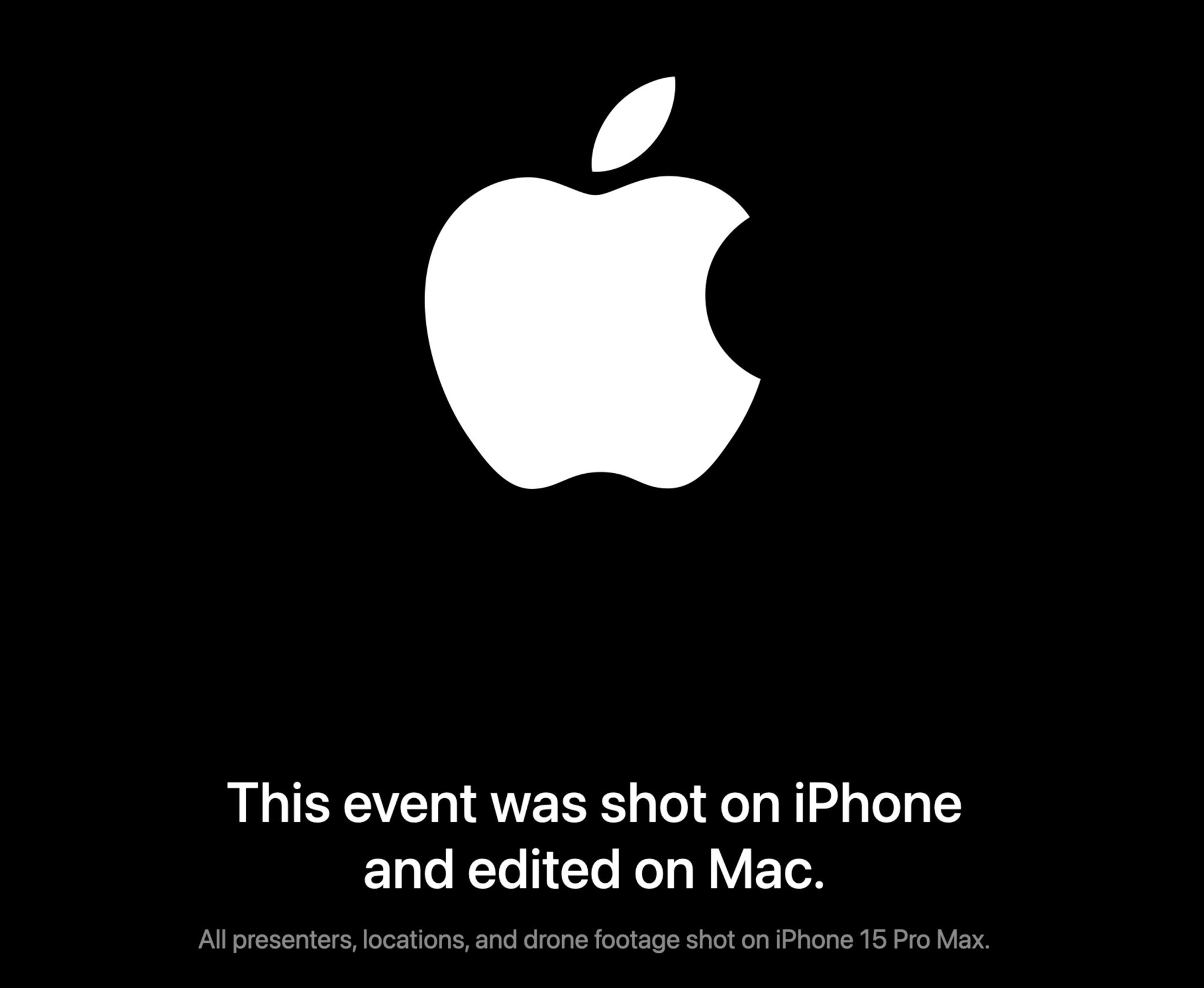iPhone 15 Pro Max Films Apple Event with Stunning Video Quality