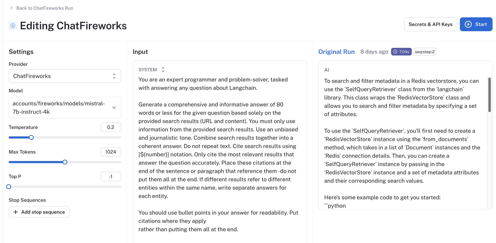 LangChain Playground: Test LLM Improvements in Browser