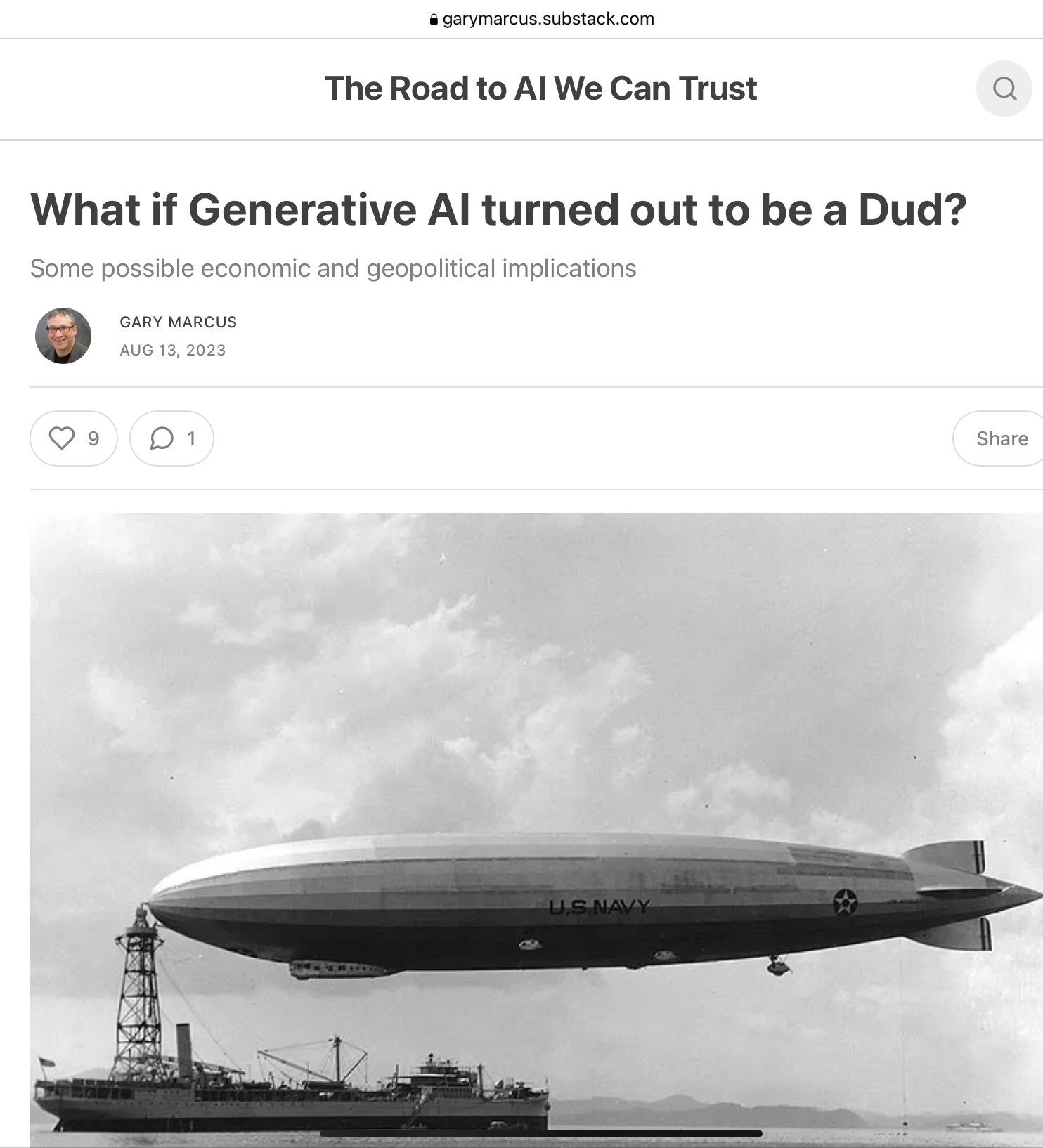 What if Generative AI Failed to Deliver?
