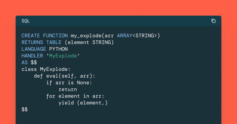 Python UDTFs in Unity Catalog for Lakehouse Applications