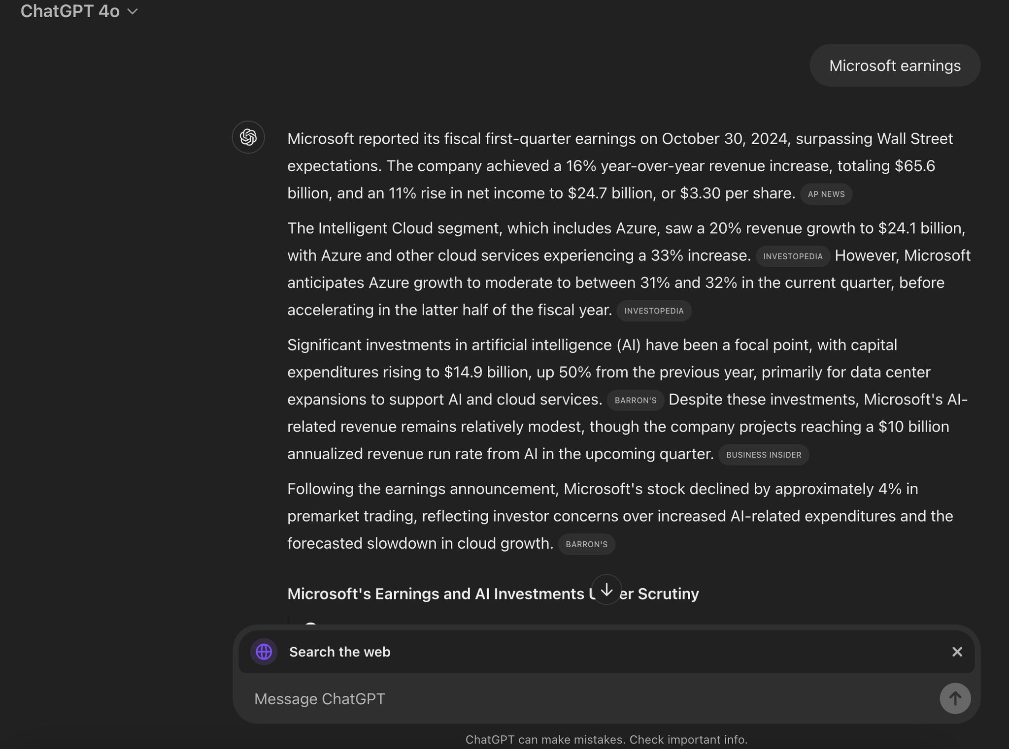 Azure Guidance at Constant Currency Misses Analysis