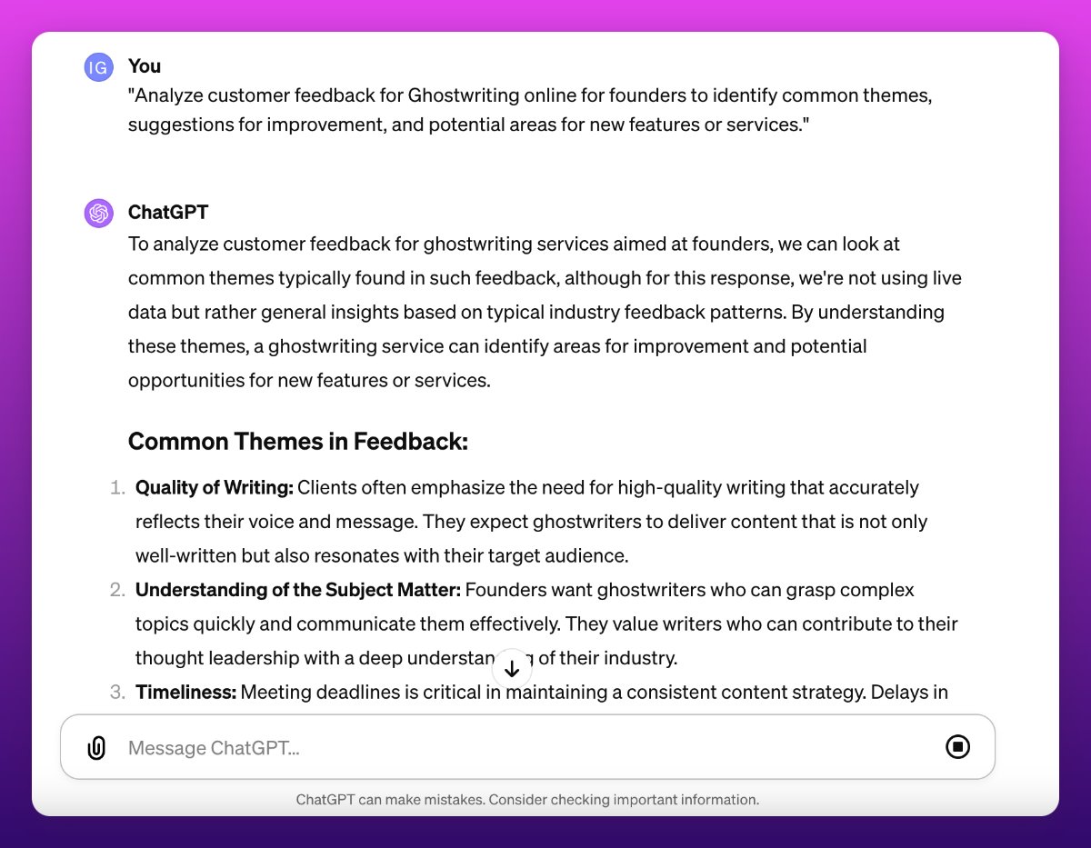 AI Prompt for Analyzing Customer Feedback