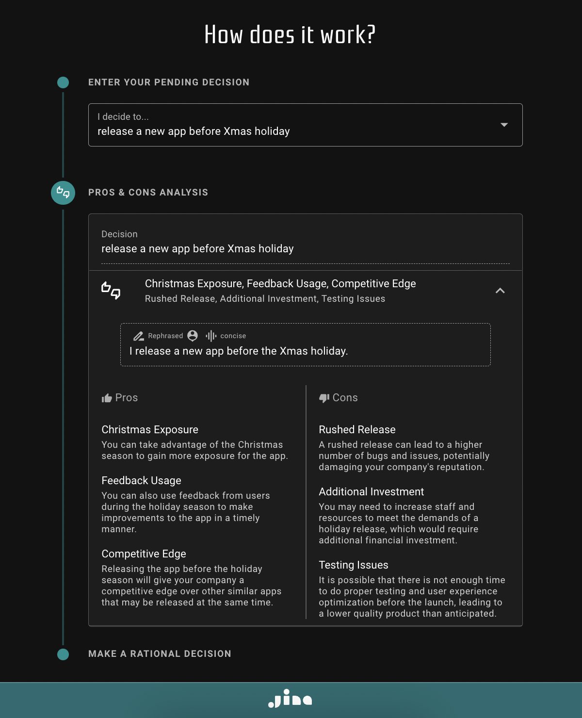 Rationale: GPT-3 Powered Decision Making Tool