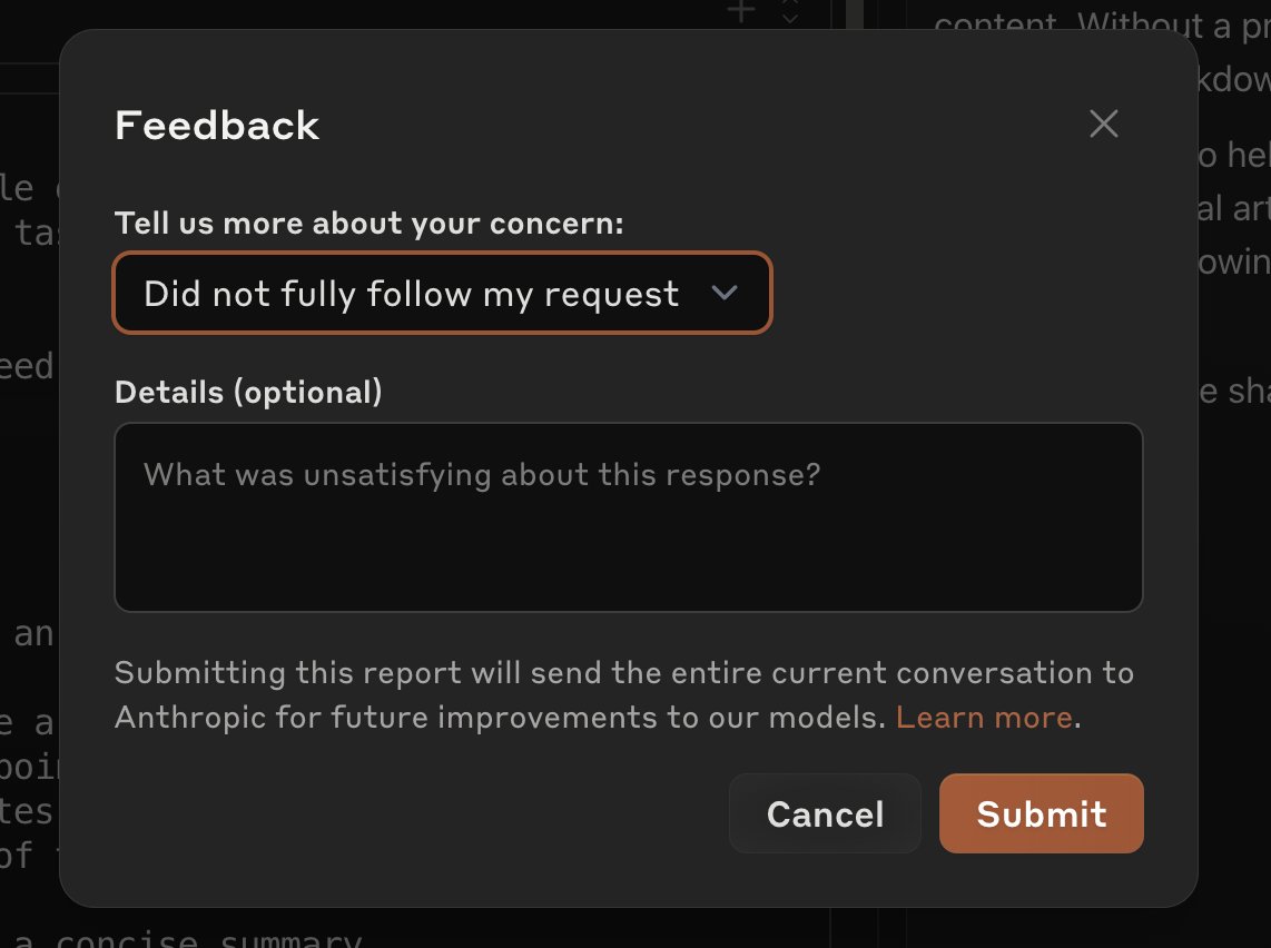 New Feedback Buttons Added to Anthropic Console for Claude Responses