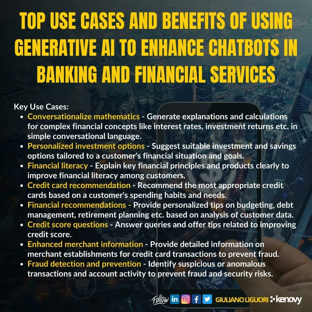 Generative AI Use Cases for Banking Chatbots Enhancement
