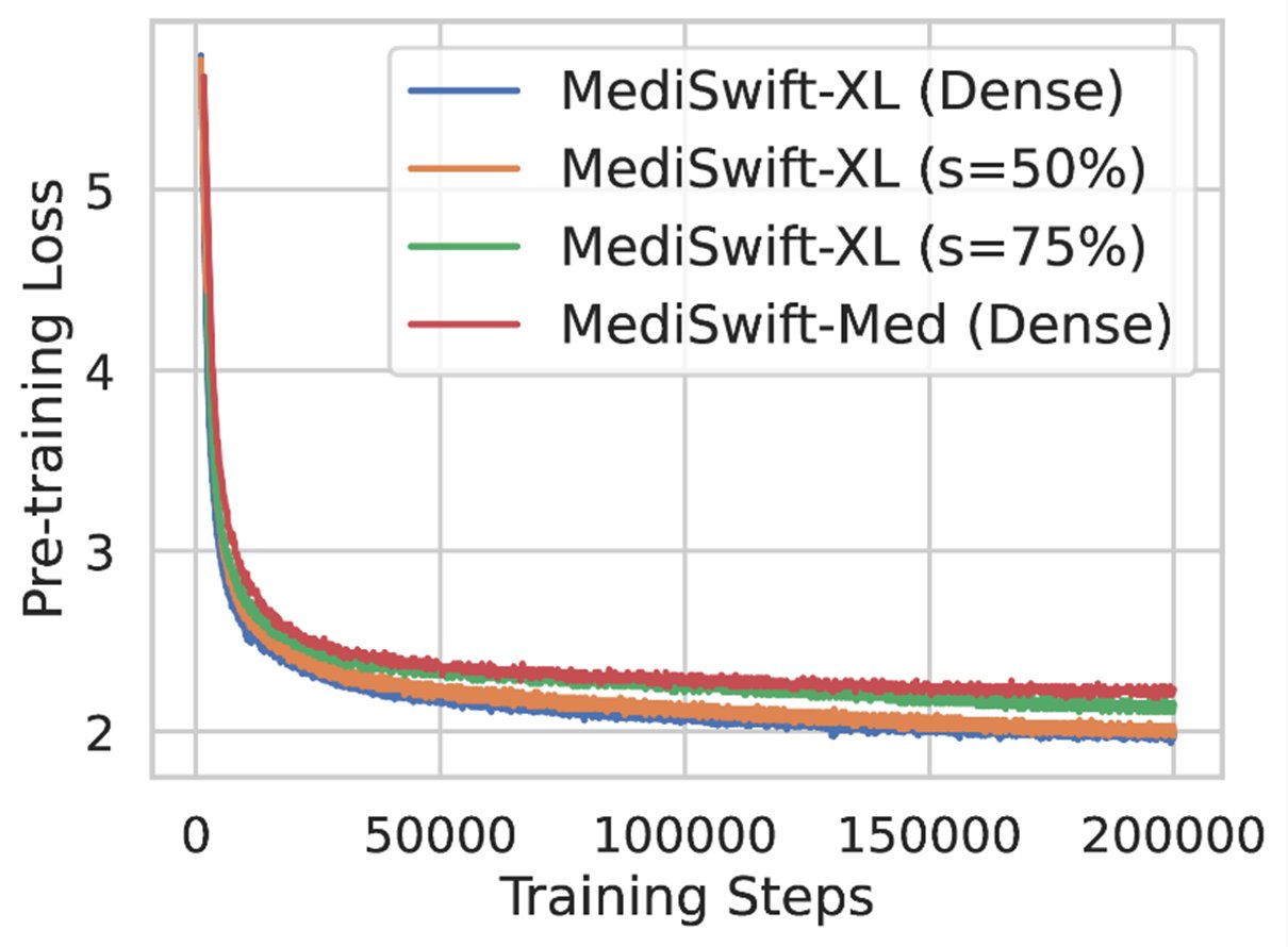 MediSwift-XL Sparse Model Outperforms Dense Competitor