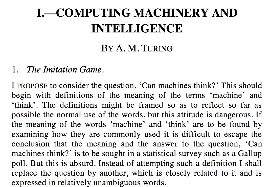 Alan Turing’s Computing Machinery and Intelligence Paper Anniversary